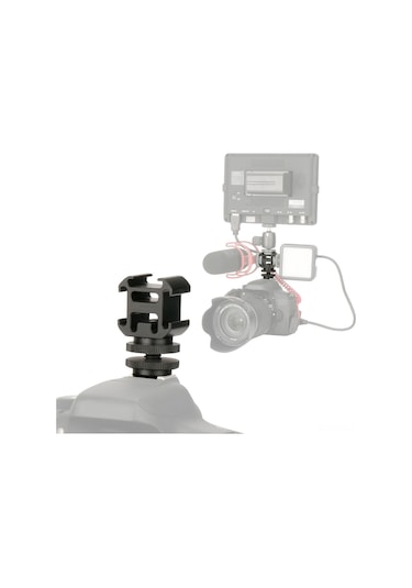 Dofolink Ulanzi Pt-3s Alüminyum Çelik 3lü Soğuk Ayak Adaptörü - Fotoğraf Makinesi, Mikrofon, Monitör, Işık Uyumlu Profesyonel Foto/video Erişoryası