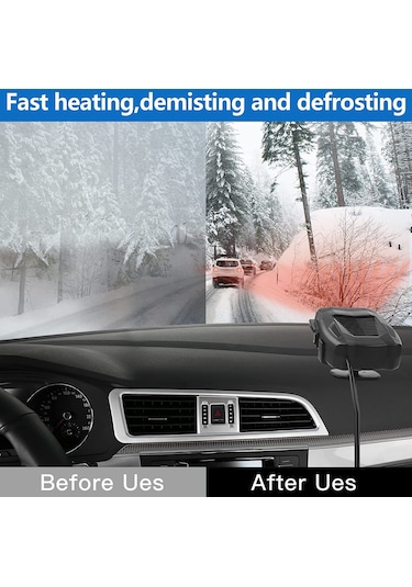 Cbtx Global R803 12v Araç Kontrol Paneli Isıtma Fanı Araç Ön Camı Buz Çözme Buğu Çözme Isıtıcı Araç İç Isıtma Cihazı - Sarı