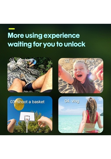 Pazly Startrc Boyun Askısı Kamera Tutucu Siyah Gopro Insta360 Djı Uyumlu Dikey Yatay Montaj Telefon Klipsi