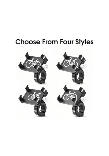Skycity Alüminyum Bisiklet Telefon Tutucu - Jant Çapı 22.2-31.8mm, Telefon Boyutu 55-100mm, Tip C, Güçlü Sabitleme, Geçici Kullanıma Uygun Siyah