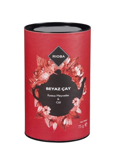Rioba Beyaz Çay Kırmızı Meyveler & Gül Karışımı Bitki Çayı 75 G