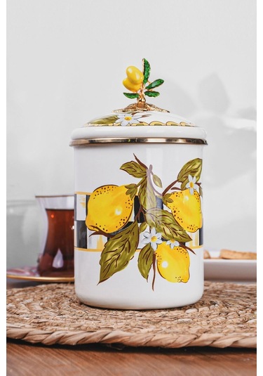 Lndkvn-9663-3 Miss Betty 15 Cm Emaye Büyük Boy Kavanoz 001