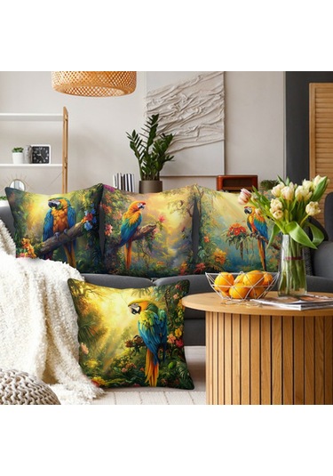 Yeni Sade Tarzda Baskılı Yastık Kılıfı No.90 Ekru