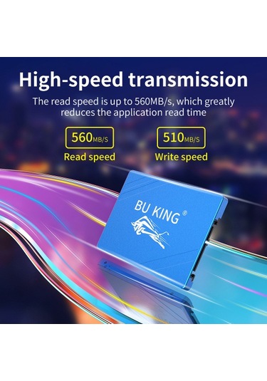 Bu Kıng Ssd2.5 İnç Black Bear Uyumluluk Hız İletimi Ve Kaya Gibi Sağlam Güvenilirlik Yüksek Kaliteli Bellek Yongaları Siyah 60 Gb