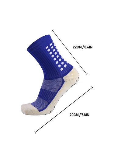 Youmex Erkek Spor Çorapları - Silikon Anti-s Kayıp - Nokta Desenli - Ter Emici - Nem Tutucu - Orta Boy - Comfort Fit - Tek Boyut Beyaz Beyaz