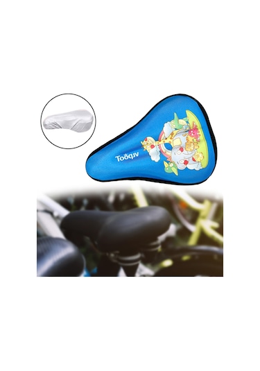 Suntek Çocuk Bisikleti Koltuk Minderi Örtüsü Küçük Mavi-s Mavi