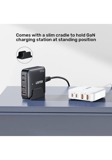 Unitek 100w Masaüstü Gan Şarjistasyon Beyaz P1229awh