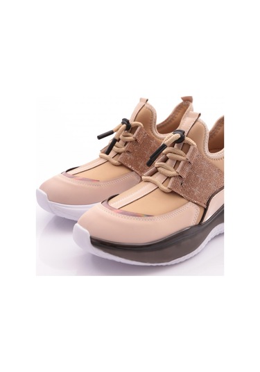 Dgn 2047 Kadin Yani Taşli Spor Ayakkabi 2047-2026-R0152 Bej
