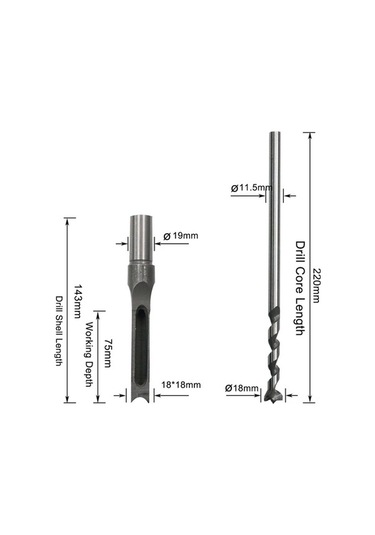 Pazly Yüksek Hız Çeliği Kare Delik Matkap Ucu - 6-20mm, Ahşap Dekorasyon İçin Dayanıklı