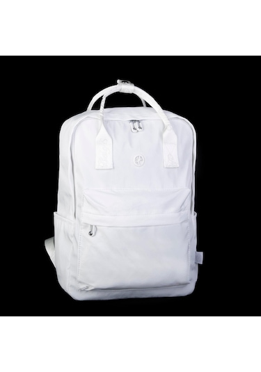 Nas Bag Unisex Sırt Ve El Çantası Büyük Boy Su Geçirmez Sırt Çantası 29x40 Cm Beyaz