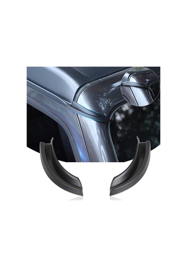 Jeemson Jeep Wrangler Jl/jlu/jt 2018-2021 İçin Yağmur Akış Yönlendirici, Sabit Çatıya Uyumlu Abs Malzeme, Sade Kurulum - Siyah