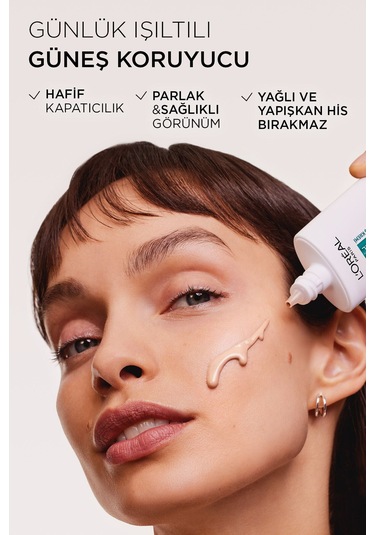 L'Oréal Paris Bright Reveal Koyu Leke Karşıtı Renkli Fluid Günlük Yüz Güneş Kremi SPF50+ Light 50 ML