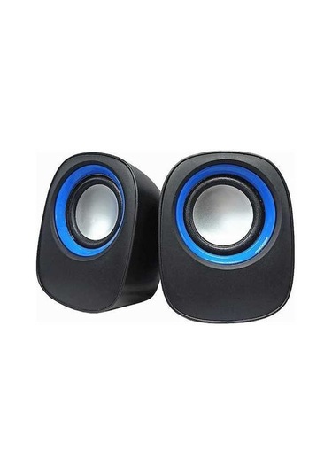 Novahub Taşınabilir Usb Mini Hoparlör - Güçlü Bas, Kompakt Siyah-mavi, Bilgisayar İçin Mükemmel Ses