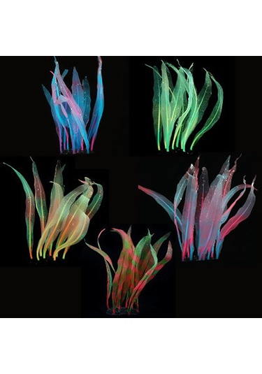Sones Akvaryum Balık Tankı Dekorasyonu Peyzaj Silikon Simülasyon Mercan Yapay Yosun Peyzaj Dekorasyonu, Boyut: Hz007 18cm Küçük