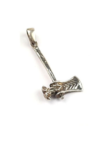 Balta Figürlü Gümüş Kolye Ucu (452206903)