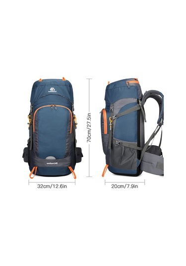 Weikani Çok Amaçlı Suya Dayanıklı 65l Outdoor Sırt Çantası Siyah