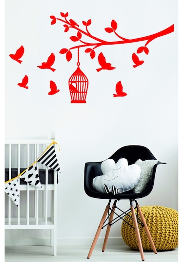 Kuşlar Duvar Sticker 110x60cm6639 Diğer