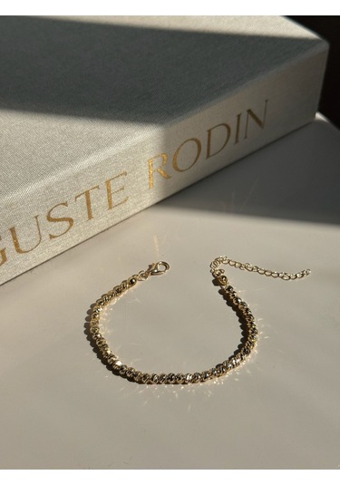 Dorika Gold Kadın Çelik Bileklik Altın Renk Şık Tasarım Altın