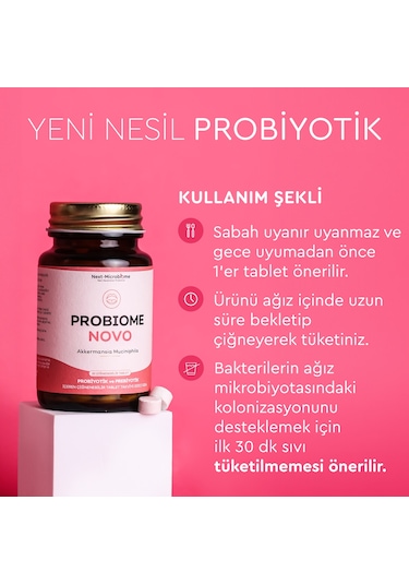 Next-Microbiome Probiome-Novo 60 Çiğneme Tablet
