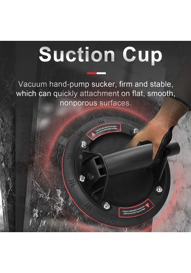 Yifomall 100kg Sıkıcı Vakumlu Emici Disk - Cam, Seramik, Granit Taşıma Ve Sabitleme Aleti - Düz Pürüzsüz Yüzeyler İçin - Tek Katlı Karton Paketli