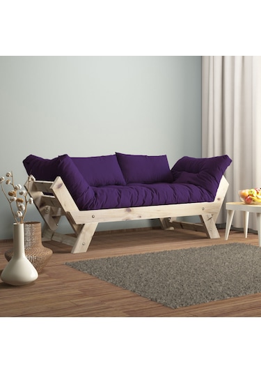 Adalar Masif Natural-mor Renk 2li Kanepe Cpt8124-210