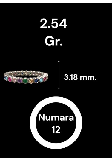 925 Ayar Gümüş Renkli Taşlı Kadın Yüzük - Şık Ve Zarif Tasarım, Hediye Seçeneği Gümüş