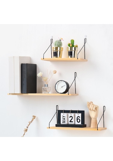 Suntek Duvar Depolama Raf Organizatör Rustik Çıkıntı Ahşap