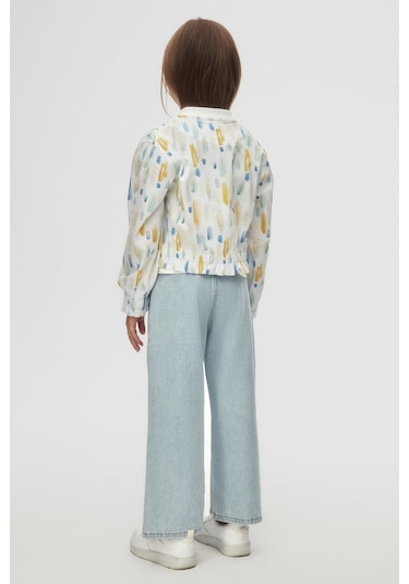 Nk Kids 38543 Kız Çocuk Ekru-mavi Sharp Ceket Ekru - Mavi
