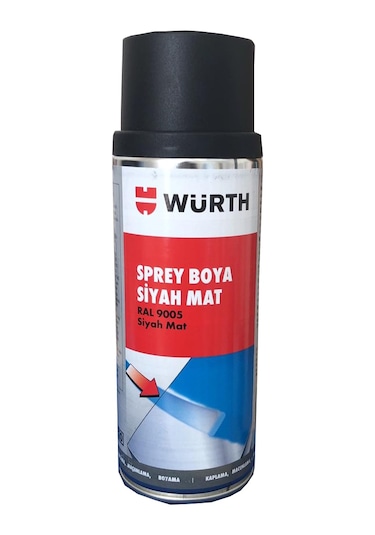 Würth Sprey Tampon Boyası Siyah Mat 400 Ml N11.781