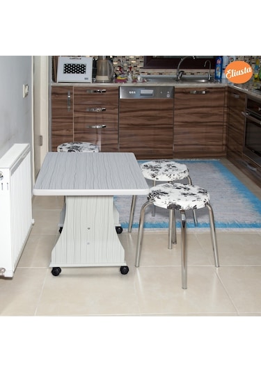 Tekerlekli Mdf Masa Orta Sehpa