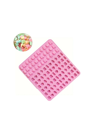 Silikon Kek Kalıp Çikolata Minik Meyve Figürleri Kalıbı Şeker Hamuru Jelibon Kalıbı Çok Renkli