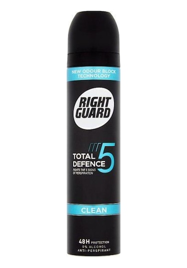 Right Guard Total Defence 5 Clean Erkek Sprey Deodorant 250 ML