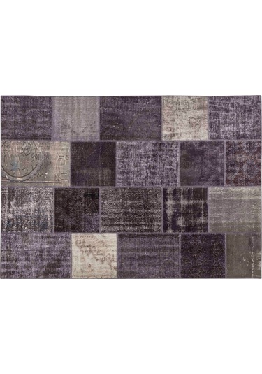 Mudo Home Lıma Koyu Gri El Dikişi Patchwork Halı 200x300 Cm 11182700