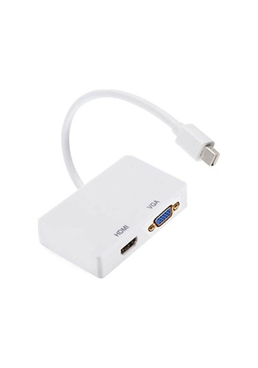 Minidisplayport to Hdmi Vga Çevirici Thunderbolt 1080P Apple Uyumlu MacBook