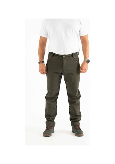 Longberg Kışlık Içi Polarlı Su Ve Rüzgar Geçirmez Softshell Pantolon Haki Prs-1779 Haki