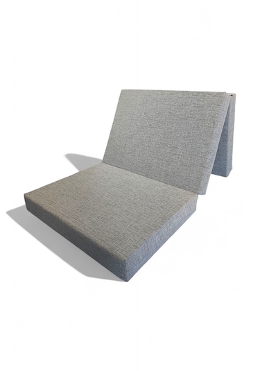 Katlanır Yer Yatağı - 80x180 10 Cm Kalınlık - Misafir Yatağı - Sünger Yatak Gri