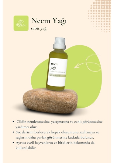 Sabunal Neem Yağı 50 ML Doğal Cilt Ve Saç Bakım Yağı