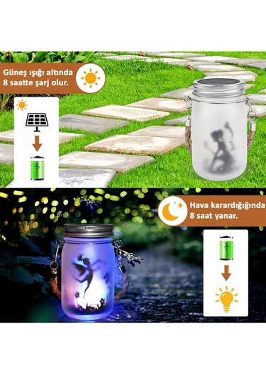 Greentech Güneş Enerjili Dekoratif LED Fener / Askılı Bahçe Feneri / Bahçe Dekorasyon Feneri / GT-SL27