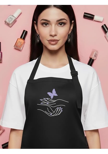 Vau Fartuk Manikür Ustası Önlüğü 170253739 Siyah