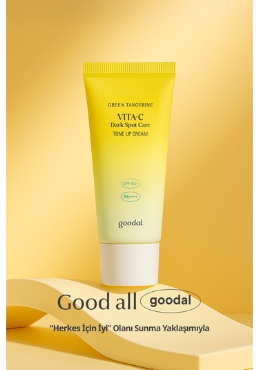 Ton Eşitleyici Leke Karşıtı Güneş Kremi Goodal Green Tangerine Vita C Dark Spot Tone Up Cream Spf50+