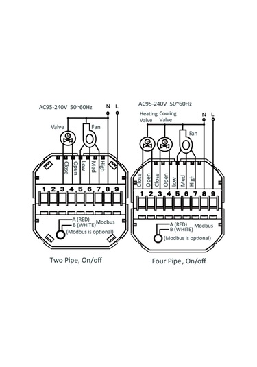İki Borulu Akıllı Oda Termostatı Dijital Programlanabilir Sıcaklık Kontrol Cihazı Klima İçin Bac-3000al, Beyaz