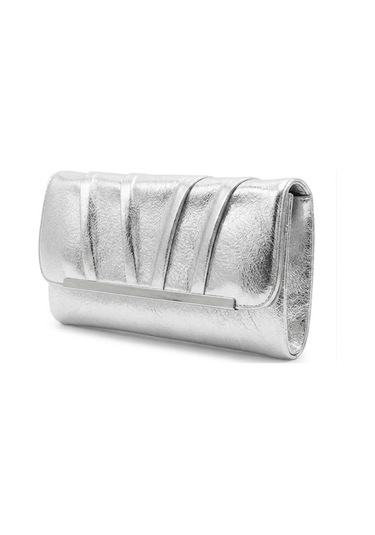 Varol 441 Clutch Kadın Portföy Çanta Gümüş