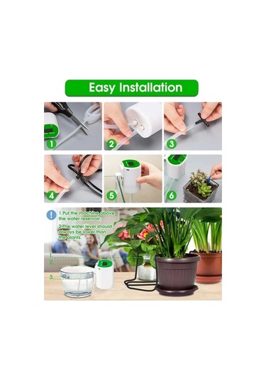 Ulzyvf Usb Sulama Sulama Sistemi Şarjlı Saksı Otomatik Karakter İçin Bitki Aleti Akıllı 12 112 - He