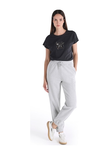 Colins Regular Fit Orta Bel Gri Kadın Eşofman Altı Cl1065647 Gri Melanj Colins Regular Fit Orta Bel Gri Kadın Eşofman Altı Cl1065647 Gri Melanj