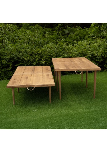 Katlanabilir Piknik Masası Katlanabilir Kamp Masası 75x200 Cm Ceviz