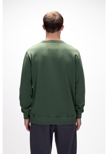 Bad Bear Erkek Sweatshırt Mountaın Crewneck 25.02.12.027 Yeşil