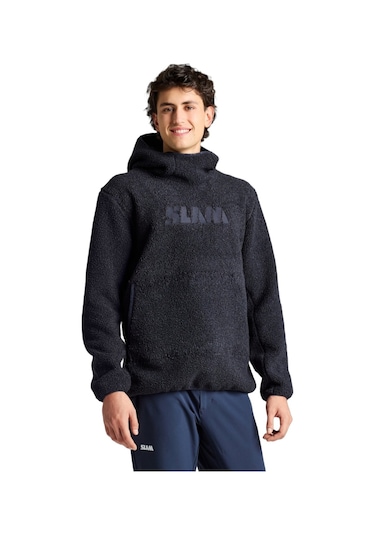 Slam Slam Logo Heavy Hoodie Erkek Mavi Sweatshirt W13 Lacivert