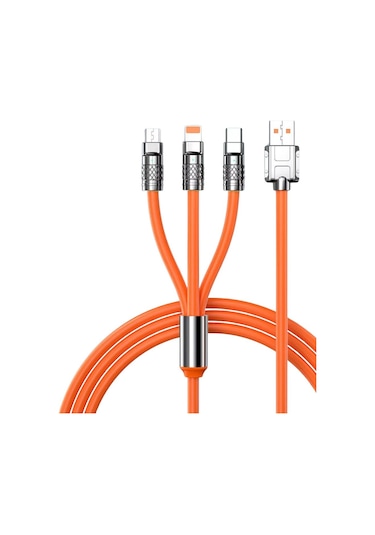 S Line Usb To Lightning,type C, Micro Usb Kablo 1,2 Metre 3in1