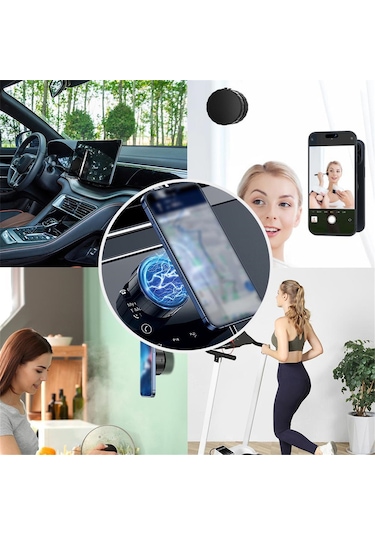 Reedark 360 Dönen Güçlü Mıknatıslı Araç Telefon Tutucu - Vakum Emişli, Ev/kullanım İçin Çok Amaçlı