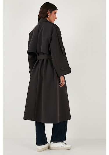 Lela Bayan Trençkot 6839476 Koyu Kahve Koyu Kahve